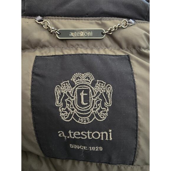 A.testoni Down Jacket In Navy Excellent Condition Men Size S - Picture 6 of 9